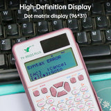 Scientific Calculators Math Calculator with 417 Function HD Dot Matrix Display 96*31) Dual Power Supply Ideal for School Office