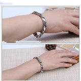 925 Silver Men's Hollow Tang Grass Pattern Chain
