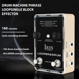 IRIN hine Guitar Effect Pedals 44.1kHz/24bit 160 Minutes 100 Drum Double Stepping Nails Looper Pedal