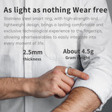 Smart Ring Men Women, Heart Rate and Blood Oxygen Monitor, 5ATM Waterproof, Multi-sport Mode,Photo Control Brush Video