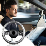 Non Slip Breathable Carbon Fiber Steering Wheel Sleeve Protector Cover Car Accessories For Women