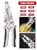 Multifunctional Professional Elbow Stripper Pliers Electrician Wire Crimping Cutter Wiring Scissors Hand Tool