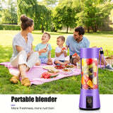 1pc Electric Mini Blender Portable Household Mixer, 6 Blades, Electric Mini USB Charging, Portable Juicer For Shaking Juice