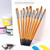 32/28 Pcs Paint Professional Water-color and Gouache Painting Nylon Hair Birch Handle Brushes for Beginner