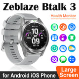 Zeblaze Btalk 3 Fiess Smart IPS HD Screen 100 Sport Modes Health Monitor Bluetooth-compatible Call Watch for Android IOS