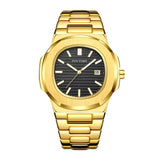 PINTIME Men's Watches Waterproof 30m Top Brand Quartz Wristwatch Luxury Stainless Steel Calendar Sports Clock Casual Reloj Gifts