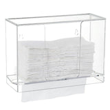 Paper Towel Dispenser Wall Mount Clear Multifold with Lid for Zfold,Cfold or MultiFold Towels