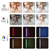 20W Handheld RGB Stick LED Light Wand 3000K-6000K Dimmable Remote Control for Party Live Streaming Video Shooting