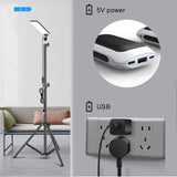 Portable Camping LED Selfie Lamp Photography Light with Tripod Stand for Outdoor Picnic Barbecue Adjustable Telescop