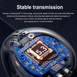 T75 Ear-Clip Bluetooth Headphones Bone Conduction Earphone Wireless Earbuds 3D Surround Stereo Bass Sports Headset with Mic