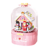 New Music Box Candy House Building Bloc DIY Doll house NewYear Santa Claus Children Gifts Decoration Merry Christmas