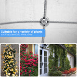 Stainless Steel Trellis Plants Climbing Vine Rack with 12m Rope - Plant Potted Support Frame & Wall Bracket Garden Tools