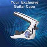 DK iP-1Pro Multifunctional Capo Zinc Alloy Guitar Tone Changer with PU Leather Pouch for Acoustic Electric Guitars Bass