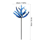 3D Wind Spinner Dynamic 3D Lotus Windmill Beautiful Lotus Design Outdoor Decorative Accessory For Balconies Porches Patios