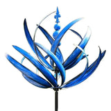 3D Wind Spinner Dynamic 3D Lotus Windmill Beautiful Lotus Design Outdoor Decorative Accessory For Balconies Porches Patios