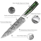 3PCS Chef Knives Set Boning Stainless Steel Chef's Slicing Cutter Fruit Meat Cleaver Knife for Kitchen Outdoor Camping