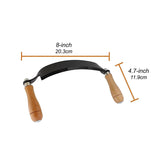 8 Inch Straight Draw Knife Tungsten Steel Wooden Handle Straight Type Safe Durable Draw Shave Tool for Log Wood Fence Post