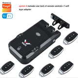 WF-026 cerradura inteligente de seguridad tuya wifi optional remote control invisible smart door lock keyless entry home