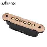 JUSTPRO JC-A1 Sound Hole Coil Pickup Microphone - With Mic and Volume Control for 39/40/41/42-inch Folk Guitar