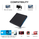 USB3.0 Type C External DVD RW Burner Slim Optical Disk Drive High Speed Transfer DVD Reader Plug and Play for Laptop PC Desktop