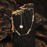 925 Sterling Silver Simple Cold Style Original As Right As Rain Gold And Silver Contrast Color Bracelet