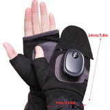 Rechargeable Quick Heating Winter Warm Adjustable Electric Heated Gloves Portable Smart Fingerless