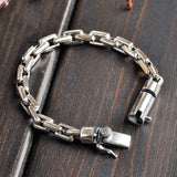Vintage S925 Sterling Silver Chain Bracelet For Men And Women Couples
