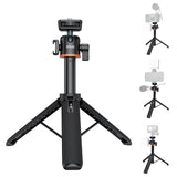 VRIG TP-06 Selfie Stick Tripod Stand Aluminum Alloy 1/4" Cold Shoe Mount Rotatable Ballhead 55cm 1.5kg Load for Live Streaming