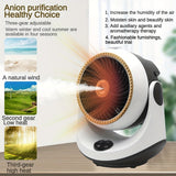1pc Mini Electric Heater 1800W Spray Humidified Heater Portable Quick Heating Heater Thermostat Quiet Energy Saving Safe Wide Angle Air Heating Multiprotection Safe Indoor Heater Winter Spraying Humidification Heating And Cooling Fan Winter Essential