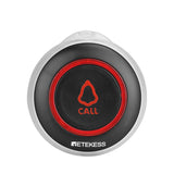 TD019 Black Single Key Circular Caller [433.92MHz] Restaurant Call Button