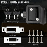 DaierTek Trailer Camper Entry RV Lock Replacement Double Open With Deadbolt Computer Key Door Handle