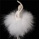 Feather Skirt Rotating Music Figurine, Manual Control Dancing Girl Musical Box For Girls