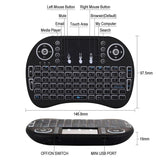 1PC Mini I8 Backlit Wireless Keyboard 2.4GHz Air Mouse Touchpad Handheld Rechargeable lithium Battery for Media player Android TV BOX Accessories