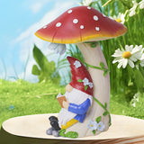 Solar Mushroom Gob Gnome Statue Garden Light IP65 Waterproof Resin Landscape Lamp Creative for Housewarming Gifts