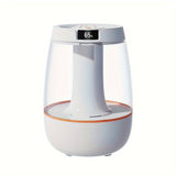 1pc, 101.44oz Portable Dual Spray Humidifier, Small Desktop Cool Mini Humidifier With Small Night Light, USB Personal Desktop Humidifier
