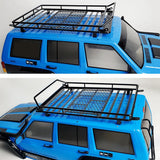 Metal Roof Rack Lage Carrier With LED Lights For 1/10 RC Crawler Car Axial SCX10 Traxxas TRX4 Bronco RC4WD D90 YK4102
