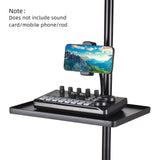 270 * 205mm Universal Microphone Clamp-on Sound Card Mic Stand Soundcard Phone Versatile Tray Storage Shelf