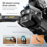 Drones 2024 New K11 Max Brushless Motor Mini Drone Professional 8K Three Camera Aerial Obstacle Avoidance RC Quadcopter Toys