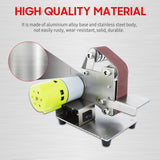 25MM/30MM Mini Belt Sander Electric Grinding hine 7 Speed 10 Sanding Belts for Polishing Wood Acrylic Metal