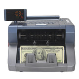 8810C rechargeable banknote counter with rotating display screen for checking multiple currencies, detecting US dollars and euros