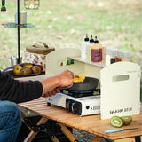 Foldable Gas Stove Windshield with Storage Layer - Ultra-Light Portable Camping Accessory