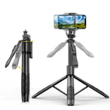Mobile Bluetooth selfie stick, handheld stabilizer with fill light, ground extender, live streaming stand, tripod