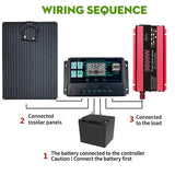 12V To 110V 220V 3000W Pure Sine Inverter 300W Panel 150A Controller Solar Power Generator Emergency Battery Charger