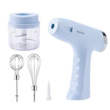 Electric Milk Garlic Chopper Masher Whisk Egg Beater Mixer Kitchen Handheld Automatic Frother Foamer
