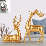 1pc Creative Fu Deer Ornament, Light Luxury Home Living Room Entryway Desktop TV Cabinet Wine Cabinet Decorations, Housewarming New Home Gift,room Decor