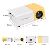 School Season Multi-Functional Classroom Mini Projector Easy Carrying With EU Plug,Yellow-White