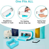 K Cup Cradle Tumbler With Built-In Slot Silicone Lake Blue For Crafts Use To Apply Vinyl Decals