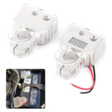 Car Terminal Connectors Voltmeter Positive Negative Shim Battery Post Clamp Cable Ends for Auto Camper Trailer