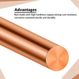 11.8 Inch Length Bare Metal Solid Copper Rod Lathe Bar Stock (5 Pcs, 5 Mm Dia)