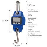 Heavy Duty Hanging Hook Scales Crane Scale Electronic Digital Stainless Steel Weight 300kg Portable